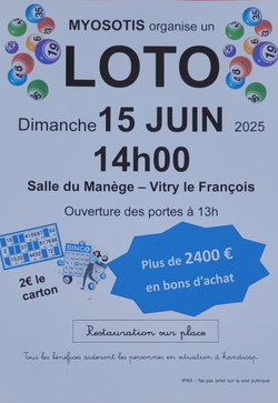 Affiche loto 15 juin 2025