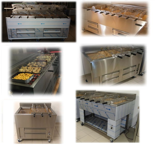 Barbecue au charbon de bois - plusieurs modèles et dimensions - selon le choix