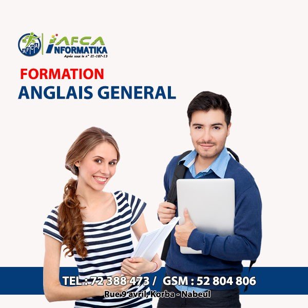 Cours d'Anglais Intensif 30H Korba Nabeul Tunisie