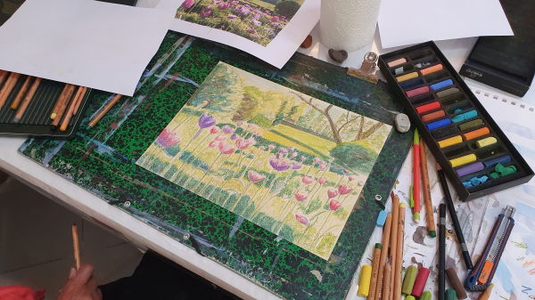 pastel sec
