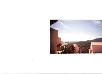 vue terrasse sur port de Cavalaire et les Iles d'Hyères