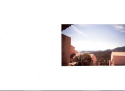 vue terrasse sur port de Cavalaire et les Iles d'Hyères
