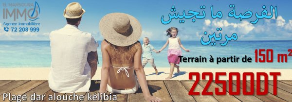 Vente plusieurs lots vue mer Nabeul Tunisie