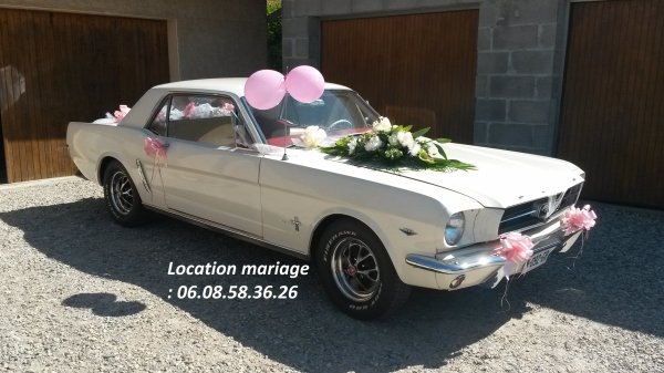 Voiture pour mariage Ford Mustang Côte-Saint-André Isère