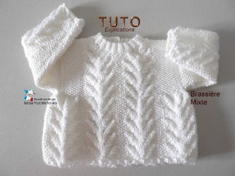 Fiche tricot ensemble bébé 5 modèles même tuto explications Brioude