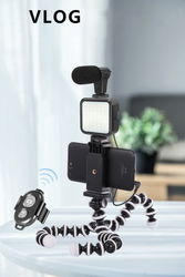 Kit Streaming Direct Vlogging Support Téléphone Trépied Micro Loiret