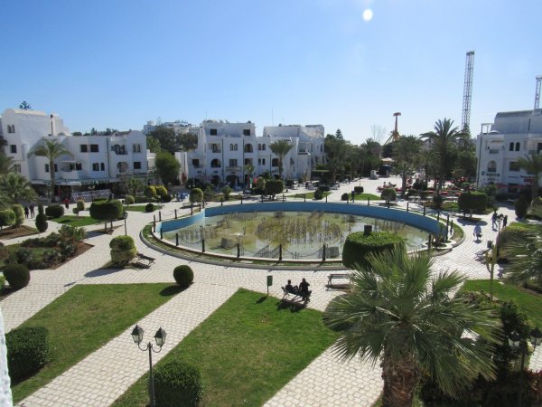 Vente Vue fontaine des maisons jardin Port el Kantaoui Tunisie