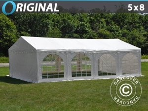 Tente de r&eacute;ception Original 5x8m PVC, Blanc