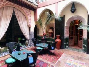 location chambre salle bain dans Riad Marrakech Maroc
