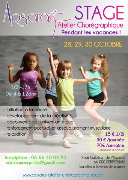 STAGE DANSE ENFANTS Pendant vacances scolaires Perpignan Pyrénées-Orientales