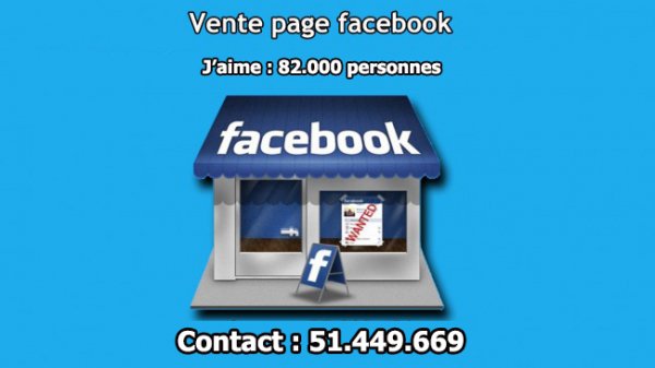 vente page facebook 80k 1 nom changeable Sfax Tunisie
