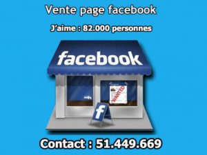 vente page facebook 80k 1 nom changeable Sfax Tunisie