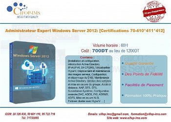 Promo ! Réduction formation Windows Server Tunis Tunisie