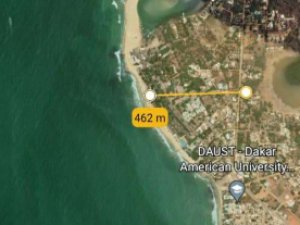 Vente Terrain 785m2 pieds dans l&#039;eau lagune somone Sénégal