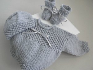 Trousseau Gris bébé tricot fait main Sète Hérault