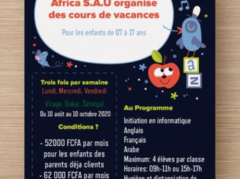 Cours vacances pour les 07 17 ans Dakar Sénégal