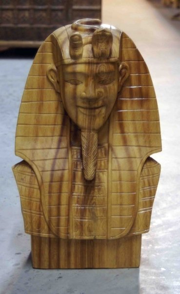 buste pharaon bois H 48 cm Sedan Ardennes