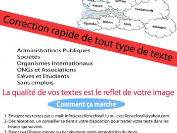 Traduction correction rédaction tout type texte Dakar Sénégal