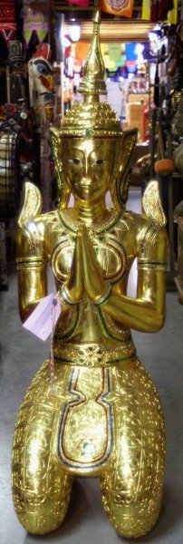 grande statue Bouddha Thailandais prière H 118 cm Sedan Ardennes