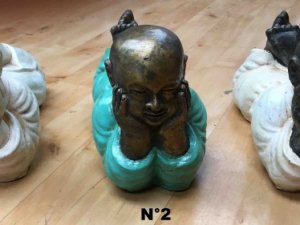 Statue l&#039;enfants Bouddha poly-résine H 23 cm Sedan Ardennes