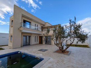 Vente Villa OLINDA d&#039;architecte proche plage Djerba Titre bleu Tunisie