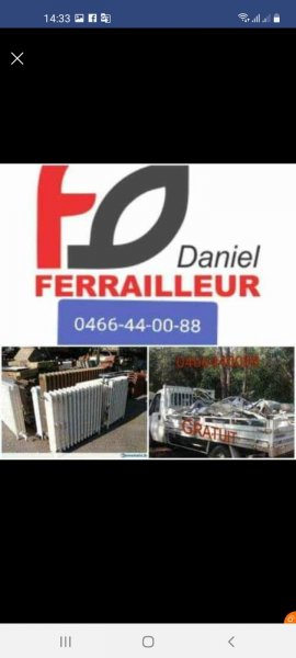 Ferrailleur daniel 0466440088 Bruxelles Belgique