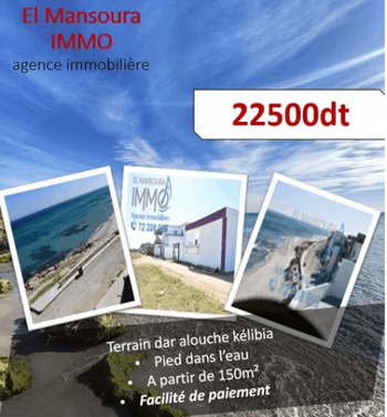 Vente Terrain dar allouche kélibia 29711072 Nabeul Tunisie