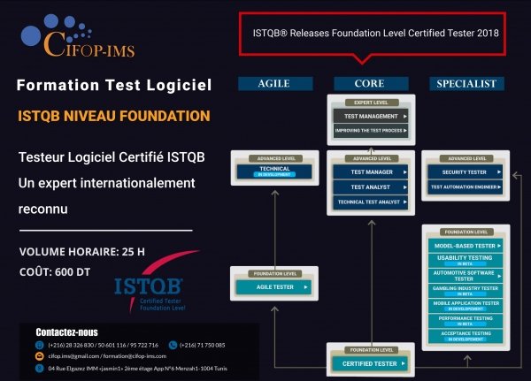 Formation ISTQB Test Validation Tunis Tunisie