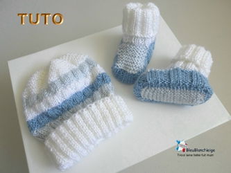 Fiche tricot bb brassière bonnet chaussons,explications brassière bonnet