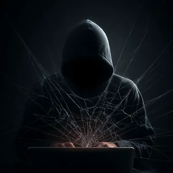 Homme entouré par une pieuvre